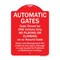 Signmission Automatic Gates Gate Timed For One Vehicle Heavy-Gauge Aluminum Sign, 24" x 18", RW-1824-9995 A-DES-RW-1824-9995 - alternate 1